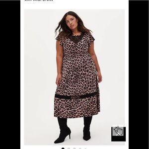 LEOPARD STUDIO KNIT MIDI DRESS